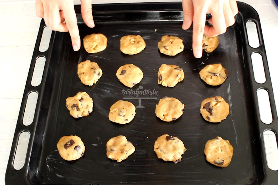 Paso a paso Cookies con trocitos de chocolate 