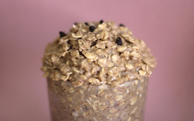 healthy toffee oatmeal blondie batter