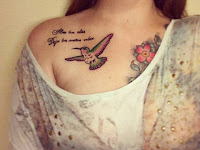 Bird Tattoo On Neck For Girls