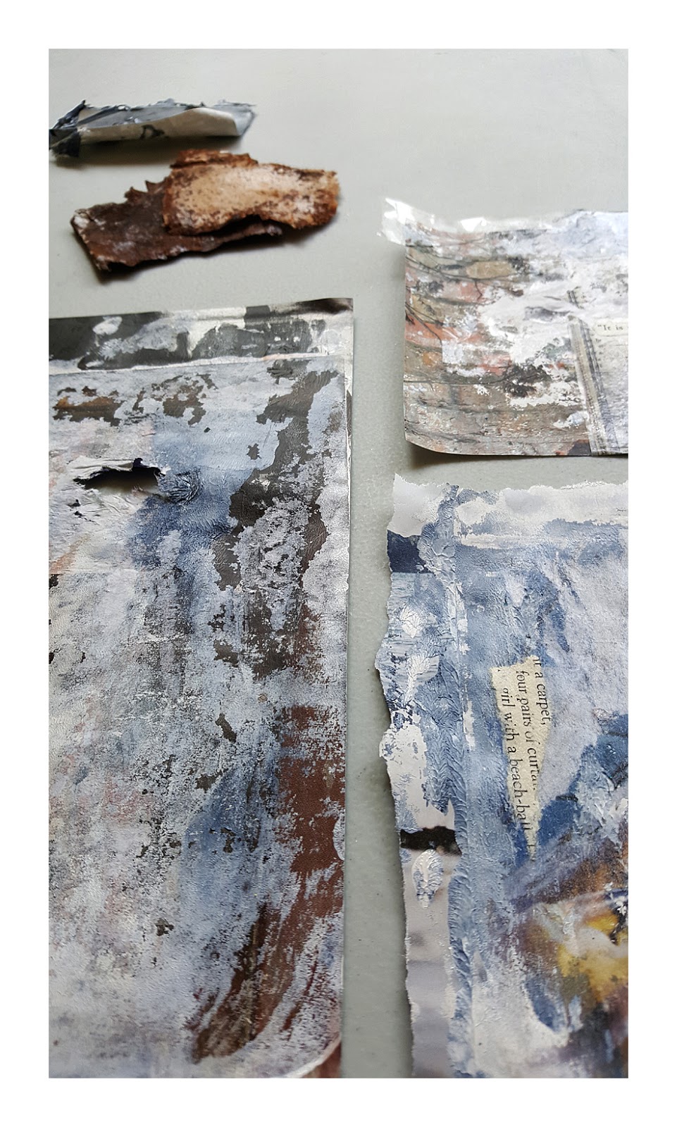 CAROLYN SAXBY MIXED MEDIA TEXTILE ART Surface Treatment