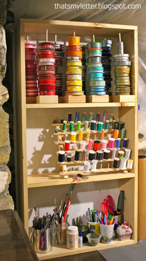 DIY : Reclaimed Ribbon Organizer – Home Style Austin