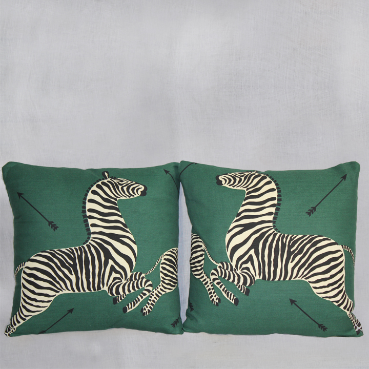 scalamandre zebra pillow