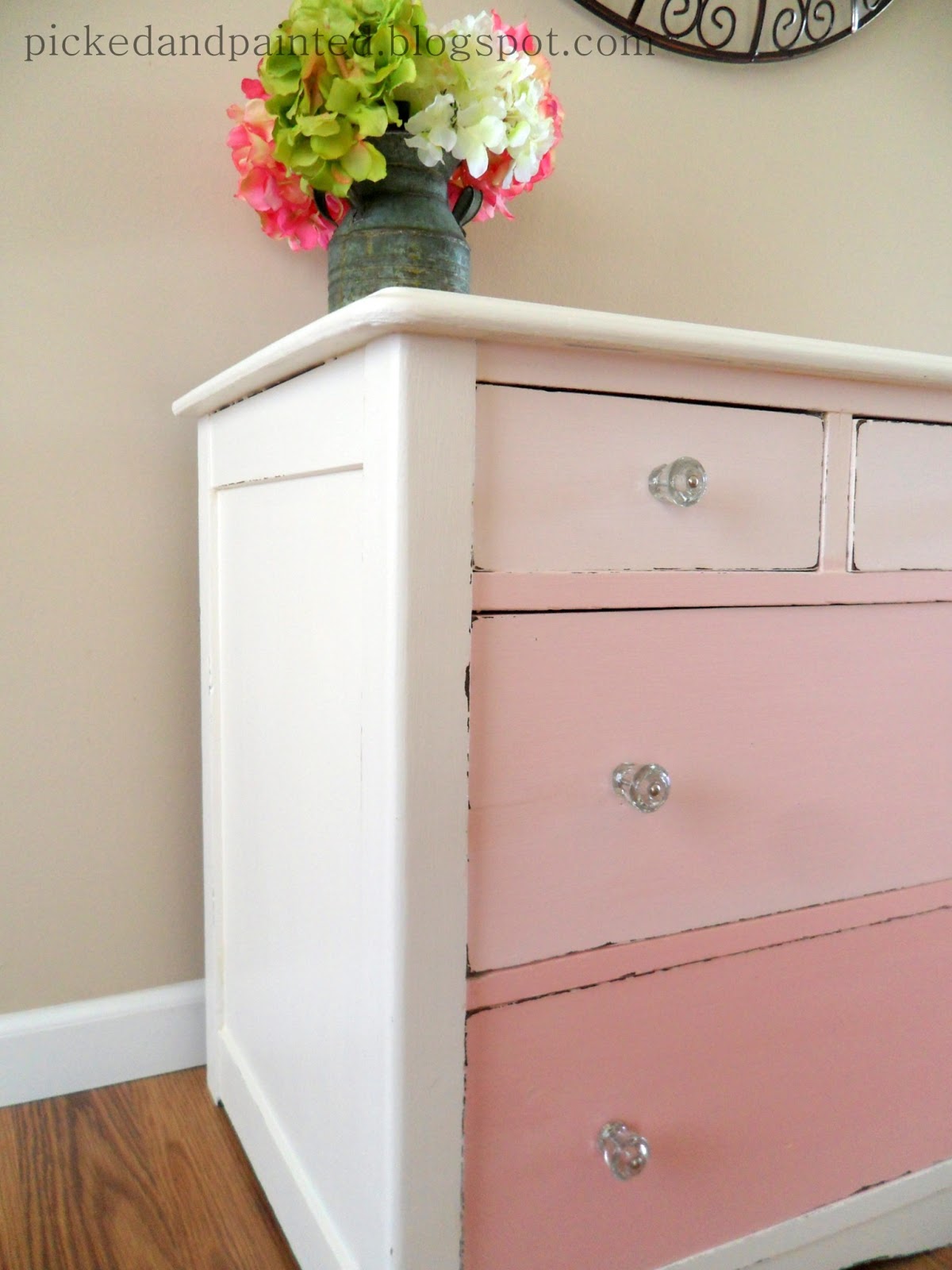 Picked & Painted: Pink Ombre Dresser