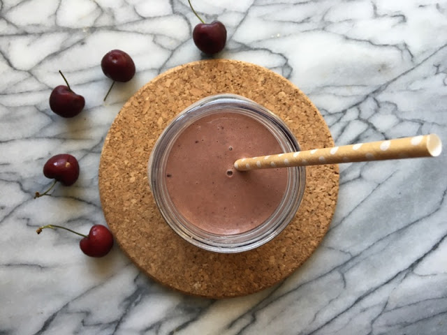 FullSizeRender%2B%25281%2529 - Protein Chocolate Cherry Smoothie