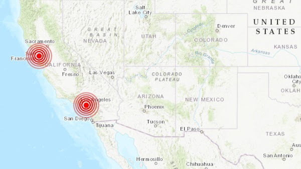Se registran 2 sismos sobre la falla de san Andres. Se registran 2 sismos sobre la falla de san Andres.