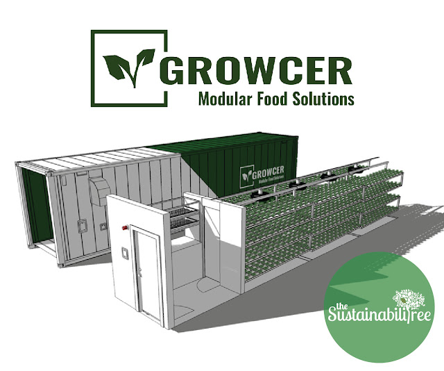 a Growcer unit at the University of Ottawa a technical diagram show the components of a Growcer unit