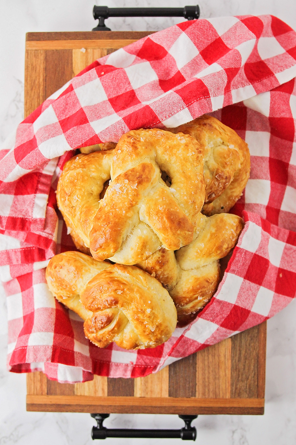 These homemade soft pretzels are just as delicious as the pretzels from the mall, and so fun to make!