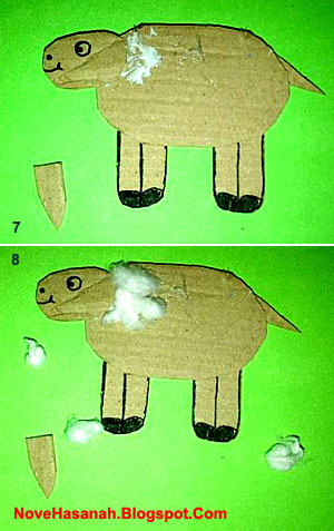 Cara Membuat Boneka  Domba dari  Kardus 