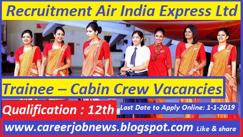 Careernews Air India Express Ltd Trainee Cabin Crew Online Form