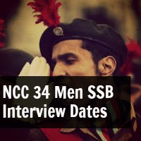 NCC 34 Men SSB Interview Dates by Indian Army