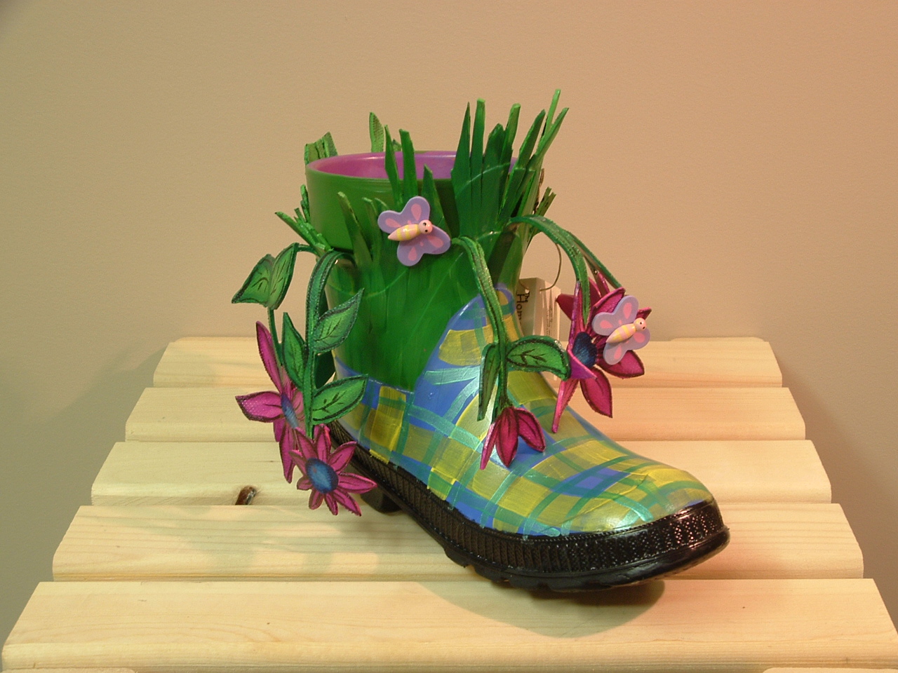 g.a.s. art Painted Rubber Boot Flower Pots