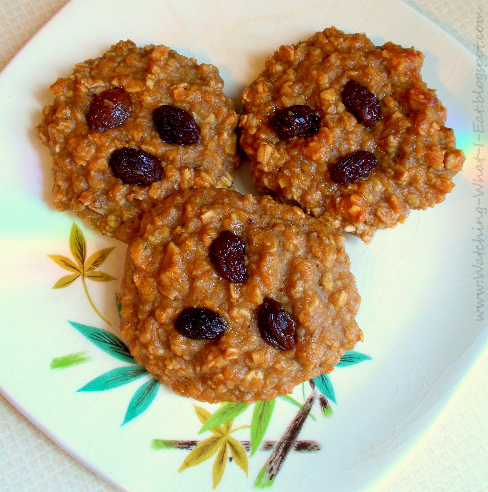 Watching What I Eat Peanut Butter Oatmeal Raisin Breakfast Cookies