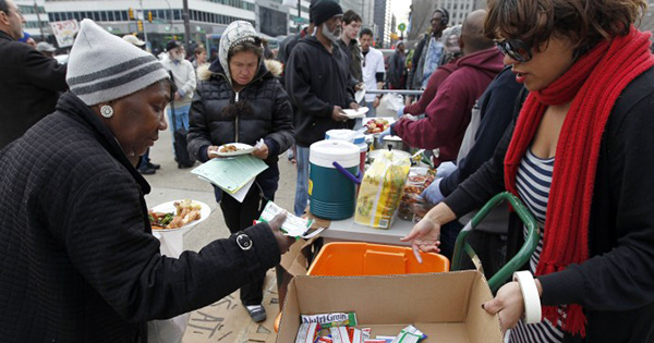 Food distribution to the homeless