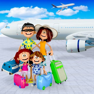 Picture of a family traveling