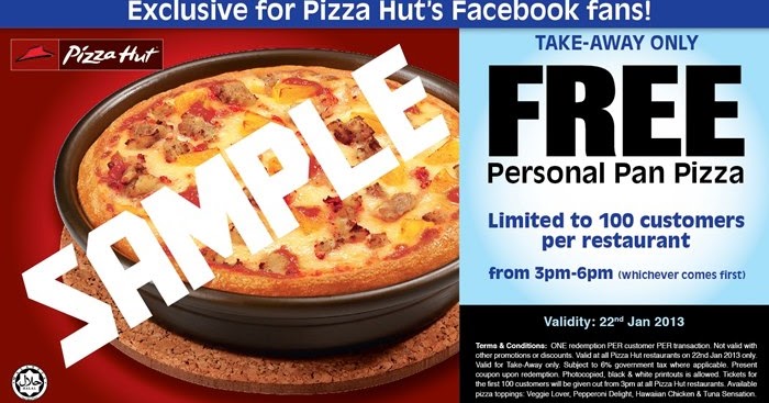 Malaysia Free Sample Giveaway: Pizza Hut: Free 100 ...