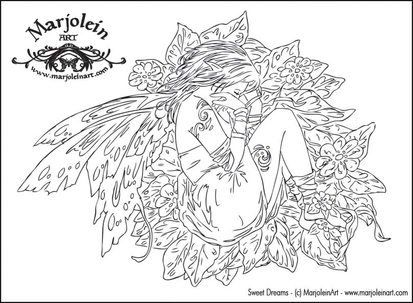 fairy and mermaid coloring pages - photo #37