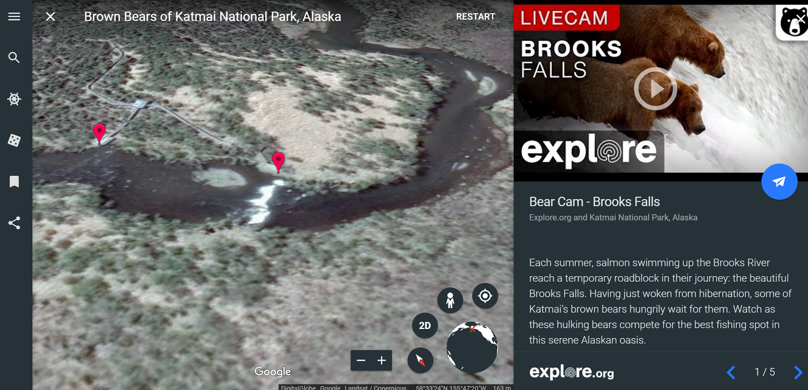 Free Technology for Teachers Live Nature cams In Google Earth