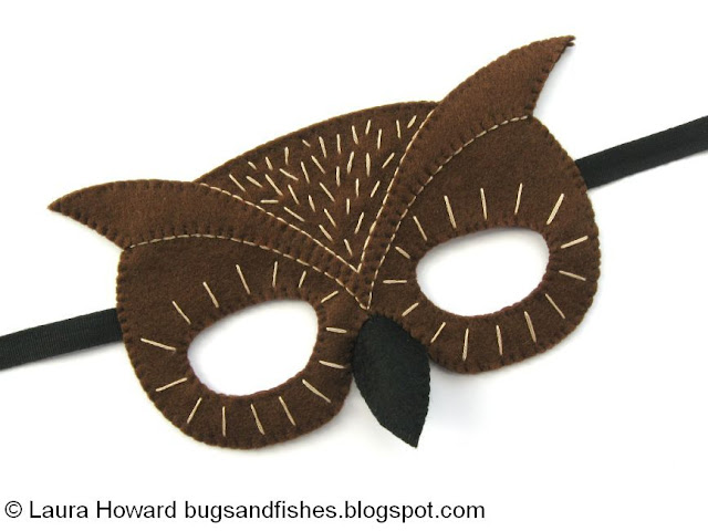 felt owl mask