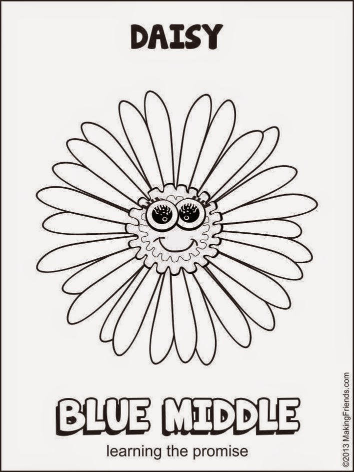 daisy girl scout petals coloring pages - photo #39