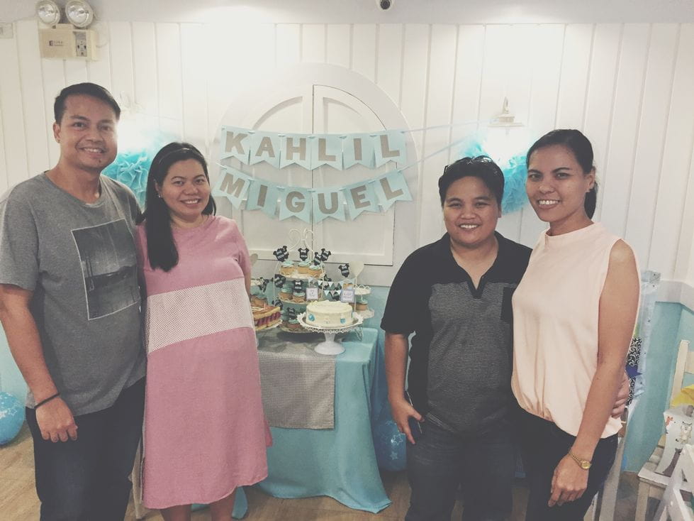 Photo with college friends during our Stacy’s BGC baby shower