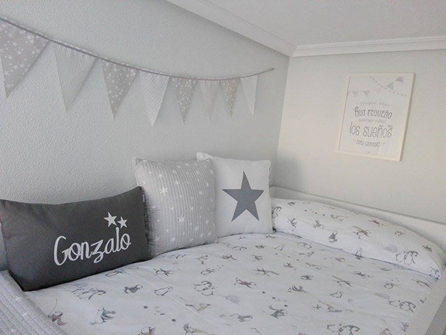 La Habitacion De Los Mellizos De Lorena En Blanco Y Gris Boho