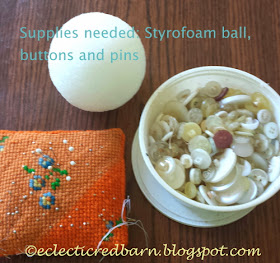 Eclectic Red Barn: Supplies needed to make button balls