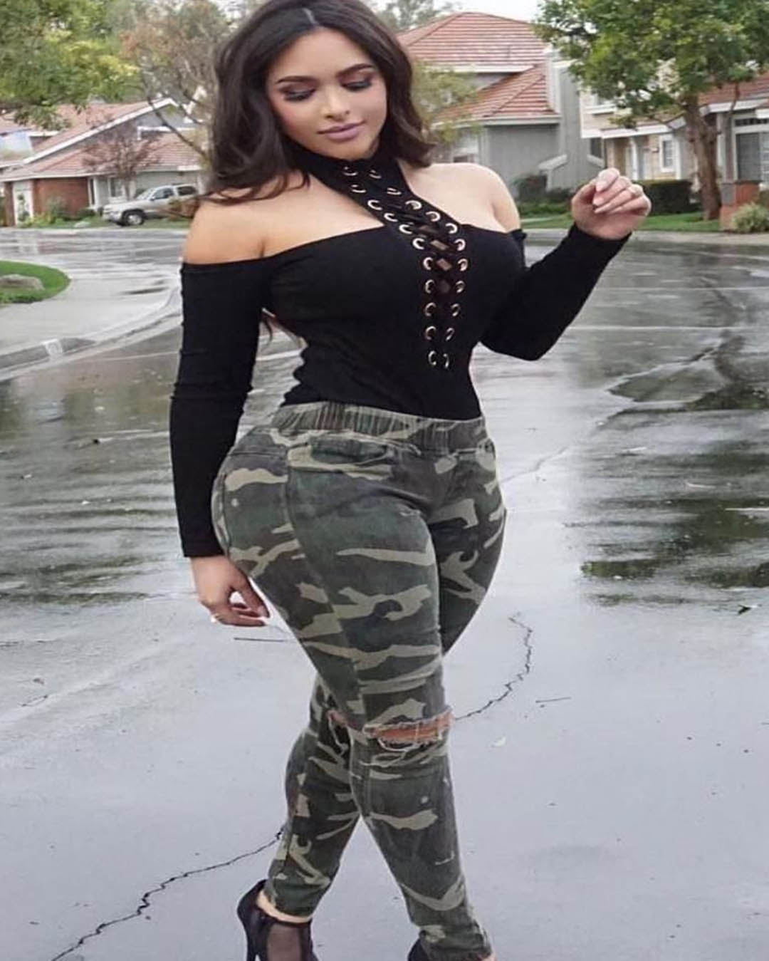 Verde Oscuro Outfits Con Pantalon Verde Militar Mujer Pantalon