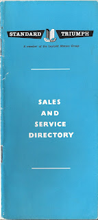 Front cover of Standard Triumph Sales and Service Directory 1961