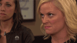 angry leslie knope face