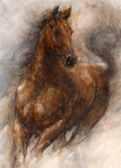 Gary Benfield 1965 | English prolific painter | The Horses