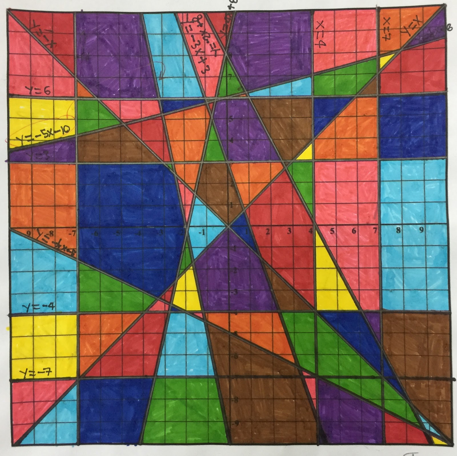 Mathecine MATH PROJECT STAINED GLASS WINDOW