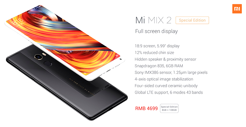 Xiaomi Announces Mi Mix 2 and Mi Mix 2 Special Edition!