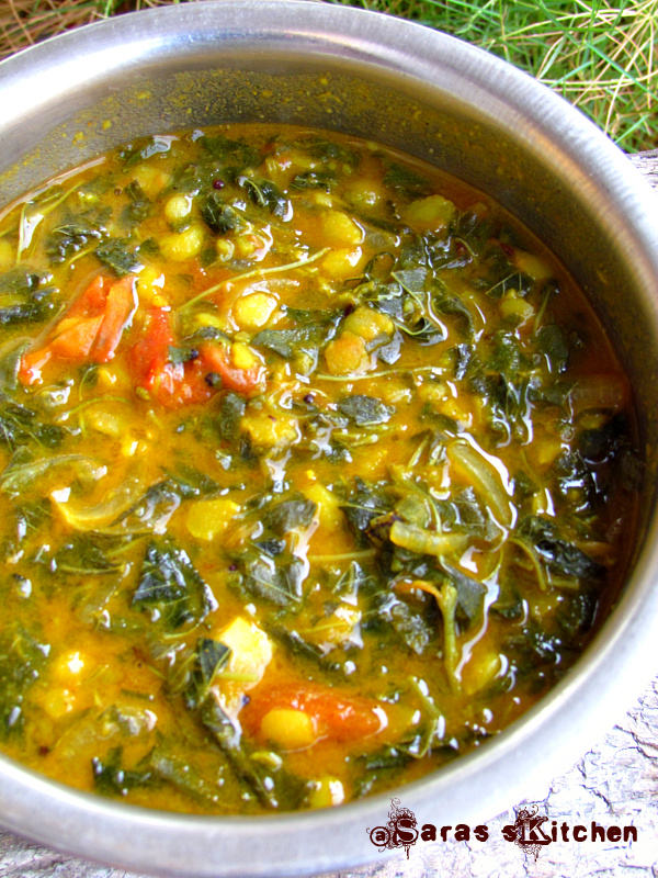 Keerai kootu/ Spinach dhal curry ~ SarasYummyBites