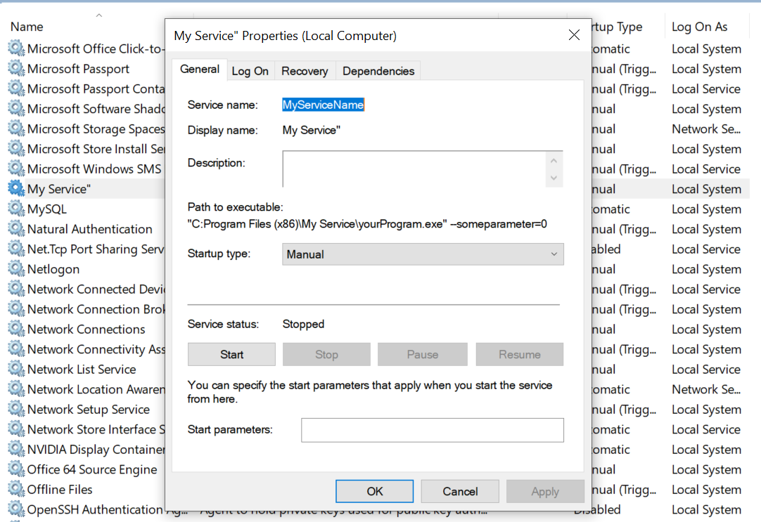 How To Create Service On Windows