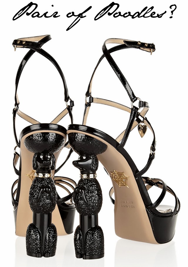 Fancy walking around on a pair of poodles? Paging Charlotte Olympia ...