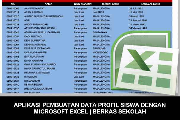 APLIKASI PEMBUATAN DATA PROFIL SISWA DENGAN MICROSOFT