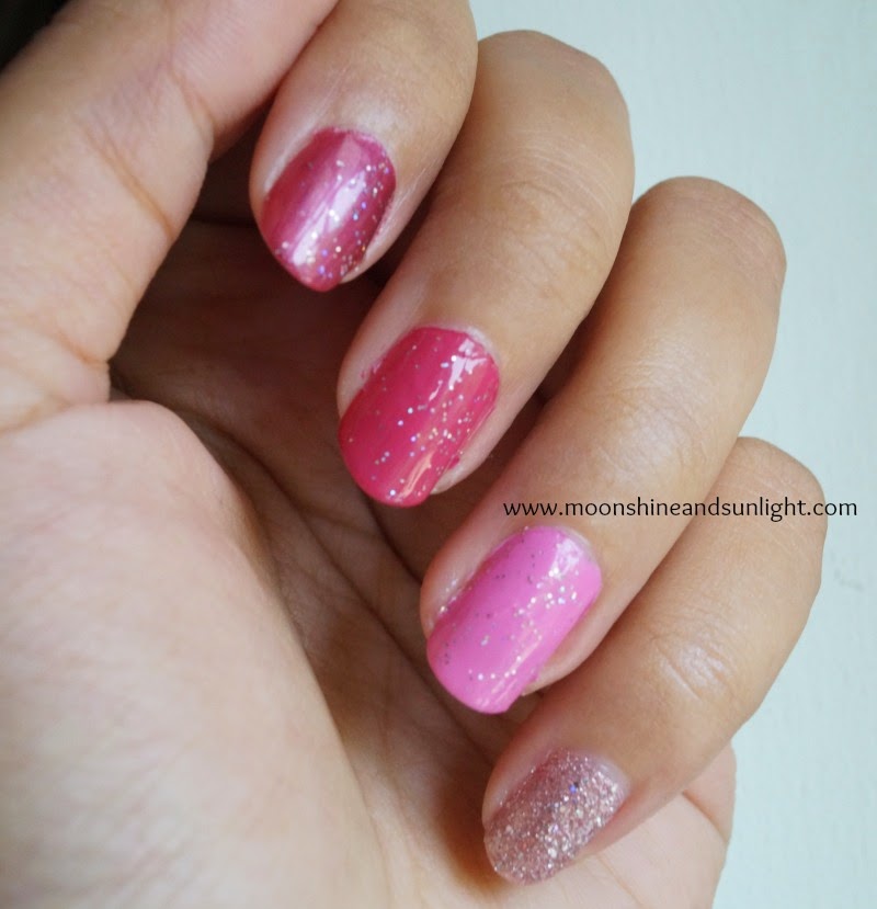 Pink Ombre Nail art || Monochrome "Mani"a , Indian Nail art log