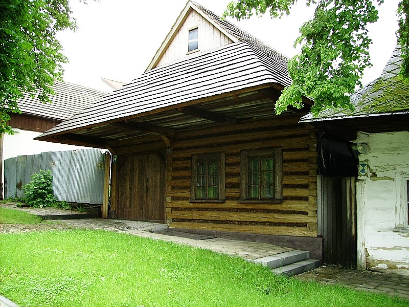 Lanckorona - zabudowa drewniana, wooden urban layout and buildings