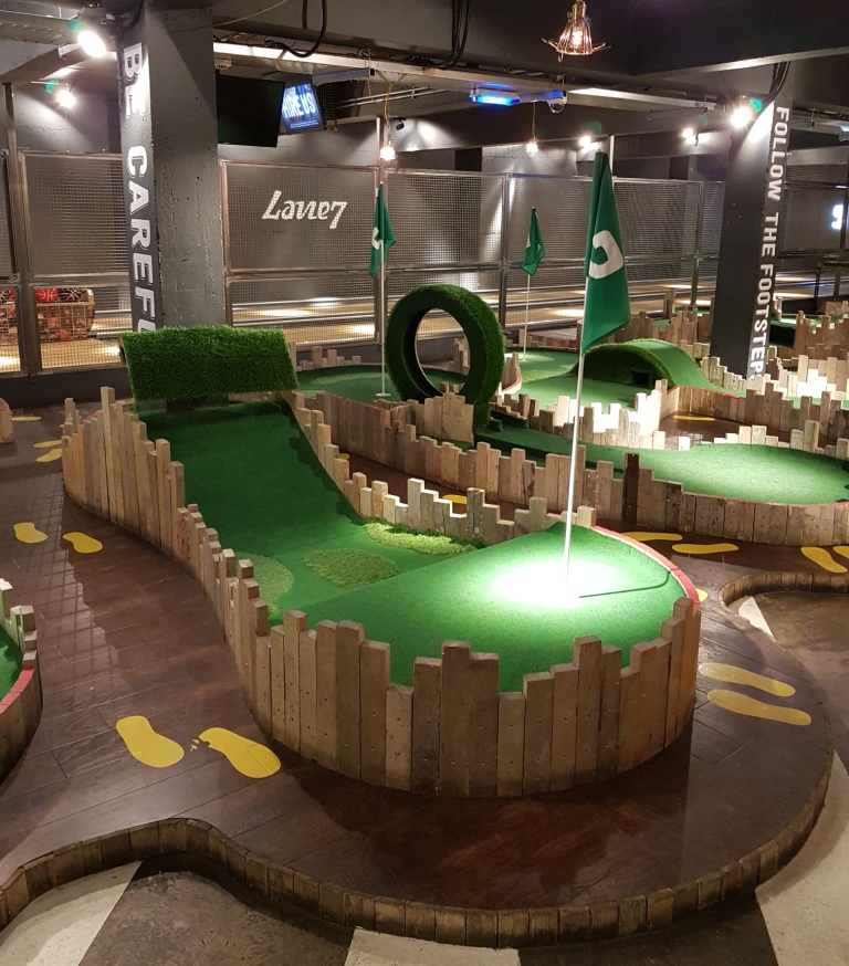The Ham and Egger Files Mini Golf at Lane7 in Newcastle