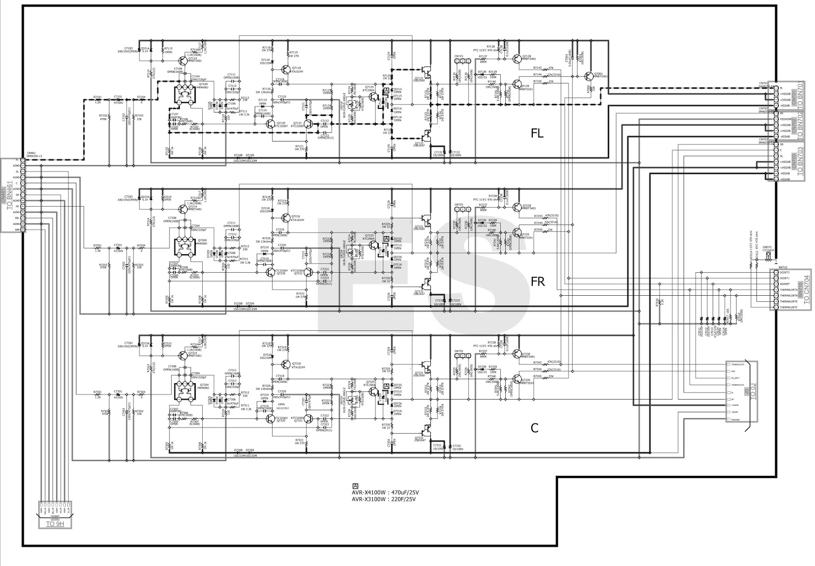 ELECTRONIC EQUIPMENT REPAIR CENTRE : DENON AVR X3100W Idle current