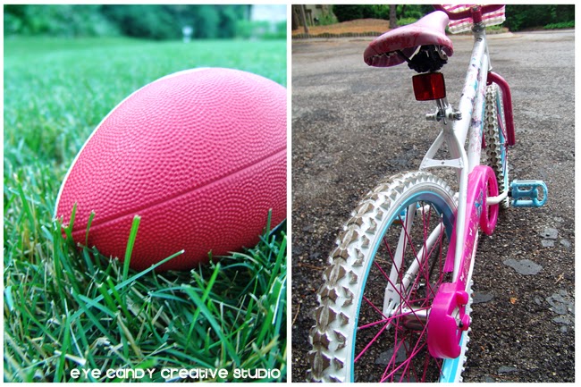 family activities to stay fit, football, biking, walking the dog, frisbee