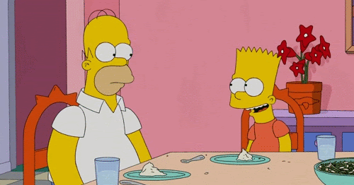 Como Se Llaman Los Hijos De Los Picapiedras Simpson gif: Lo calzoncillos de Homero Simpson