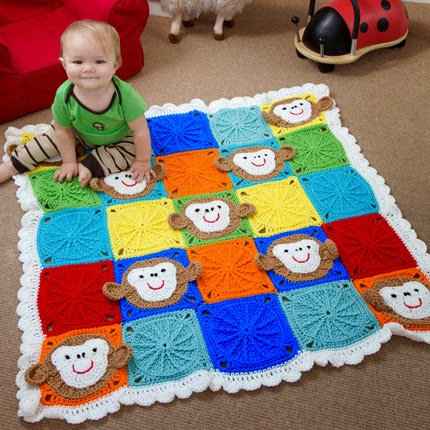 Monkey Around Baby Blanket - Free Pattern