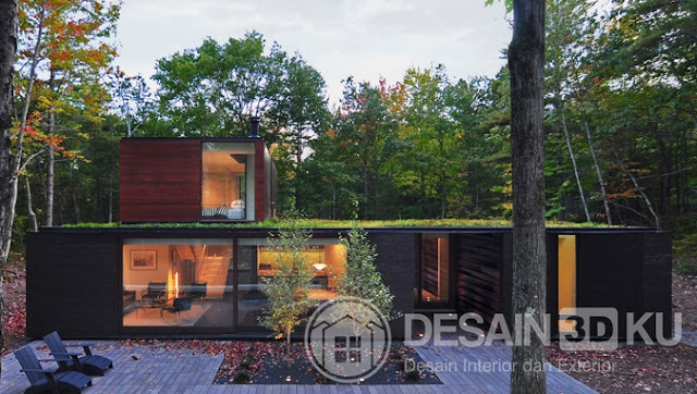 Desain Rumah Minimalis Terkini Dengan Taman Indah di Atap
