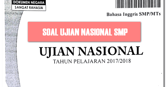 Soal Un Bahasa Inggris Smp/Mts Tahun 2019 website