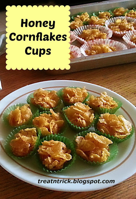 Honey Cornflakes Cups Recipe @ treatntrick.blogspot.com