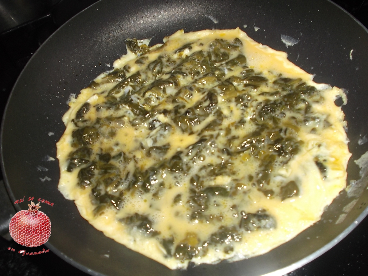 Así se come en Granada. Tortilla de espinacas
