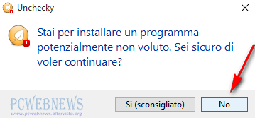 Disattivare software di terze parti