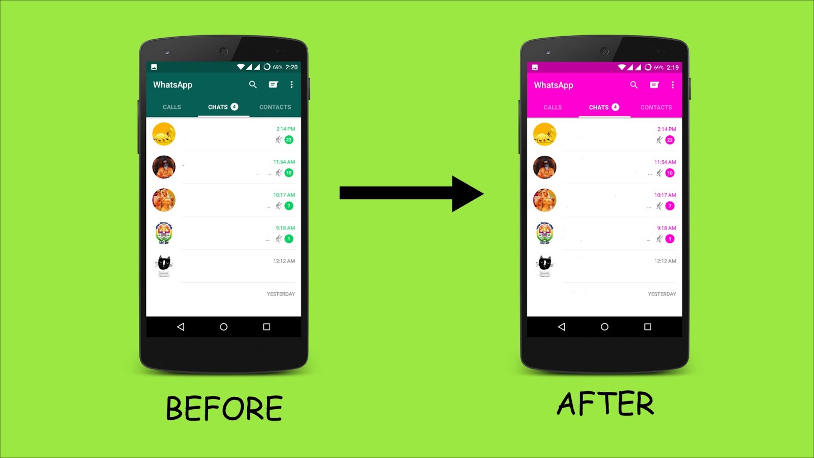 Ватсап изменил цвет на зеленый