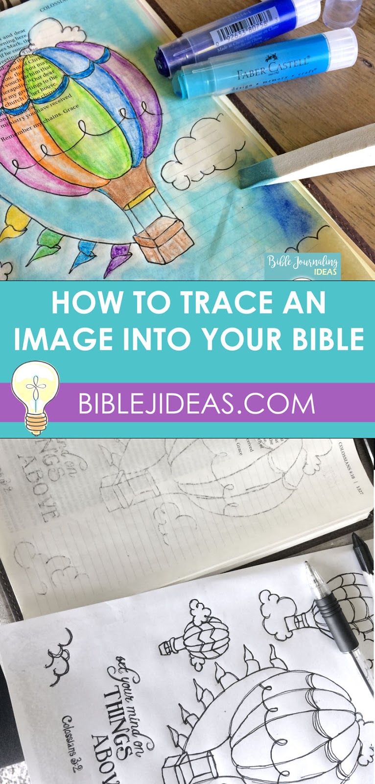 Bible Journaling Ideas How To Trace An Image Into Your Bible